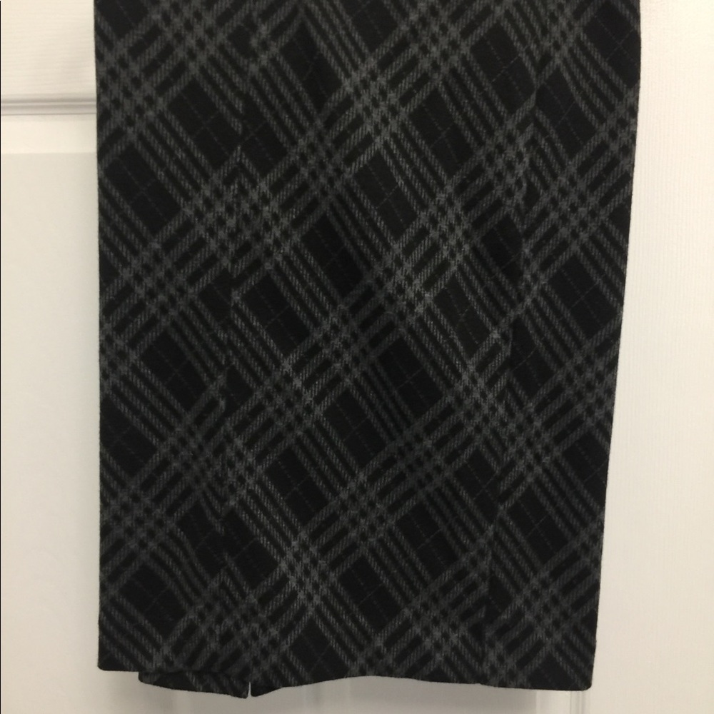 Black and gray plaid skirt